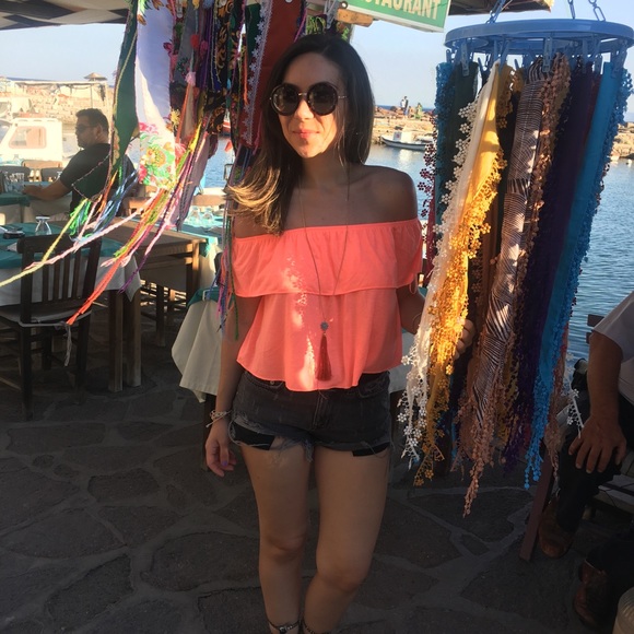 Topshop off the shoulder top size:4 🧡 brand new! - Picture 1 of 12